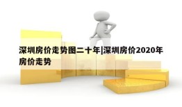 深圳房价走势图二十年|深圳房价2020年房价走势