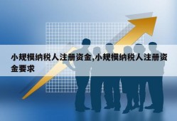 小规模纳税人注册资金,小规模纳税人注册资金要求