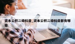 资本公积二级科目_资本公积二级科目都有哪些