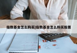 指数基金怎么购买|指数基金怎么购买股票