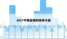 2017中报业绩的简单介绍