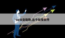 qq社交指数,这个社交软件