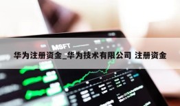 华为注册资金_华为技术有限公司 注册资金