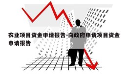 农业项目资金申请报告-向政府申请项目资金申请报告