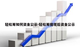 轻松筹如何资金公示-轻松筹提现后资金公示