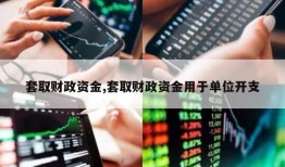 套取财政资金,套取财政资金用于单位开支