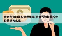 资金账簿印花税计税依据-资金账簿印花税计税依据怎么填