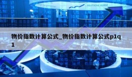 物价指数计算公式_物价指数计算公式p1q1