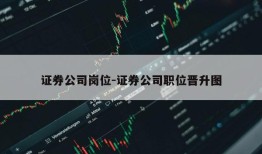 证券公司岗位-证券公司职位晋升图