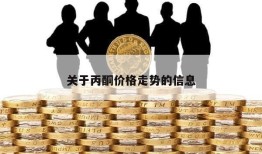 关于丙酮价格走势的信息