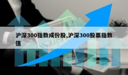 沪深300指数成份股,沪深300股票指数值