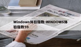 Windows体验指数-WINDOWS体验指数59