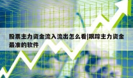 股票主力资金流入流出怎么看|跟踪主力资金最准的软件