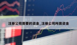 注册公司需要的资金_注册公司所需资金