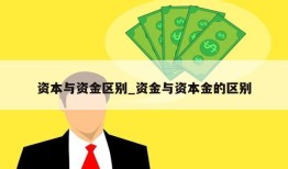 资本与资金区别_资金与资本金的区别