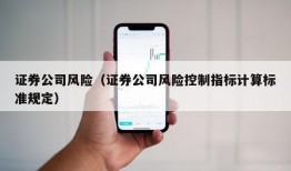 证券公司风险（证券公司风险控制指标计算标准规定）