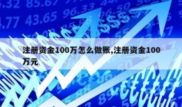 注册资金100万怎么做账,注册资金100万元