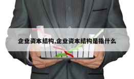 企业资本结构,企业资本结构是指什么