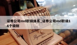 证券公司md职级体系_证券公司md职级14个级别