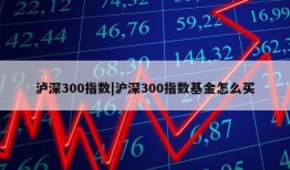 泸深300指数|沪深300指数基金怎么买