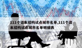 111个资本结构试点城市名单,111个资本结构试点城市名单明细表