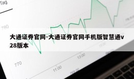 大通证券官网-大通证券官网手机版智慧通v28版本