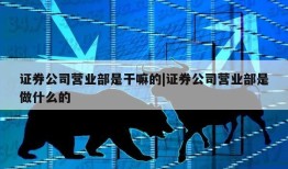 证券公司营业部是干嘛的|证券公司营业部是做什么的