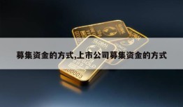 募集资金的方式,上市公司募集资金的方式