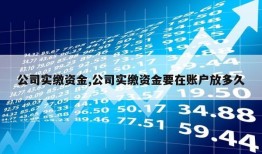 公司实缴资金,公司实缴资金要在账户放多久