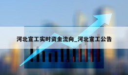 河北宣工实时资金流向_河北宣工公告