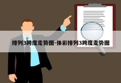 排列3跨度走势图-体彩排列3跨度走势图