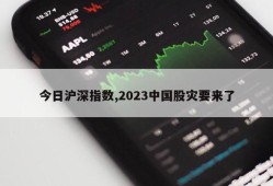 今日沪深指数,2023中国股灾要来了