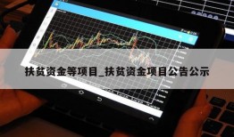 扶贫资金等项目_扶贫资金项目公告公示