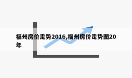 福州房价走势2016,福州房价走势图20年