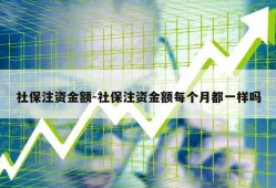 社保注资金额-社保注资金额每个月都一样吗