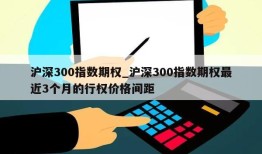 沪深300指数期权_沪深300指数期权最近3个月的行权价格间距