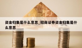 资金归集是什么意思_招商证券资金归集是什么意思