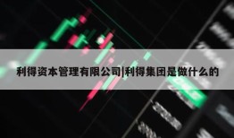 利得资本管理有限公司|利得集团是做什么的